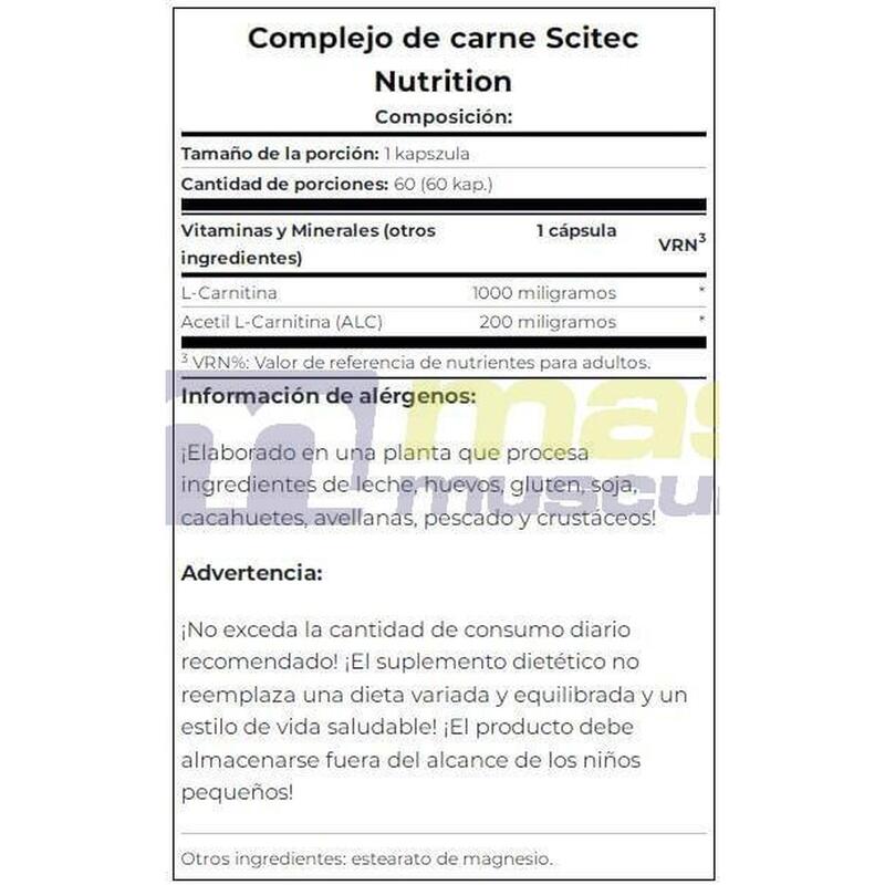 Carni Complex - 60 Cápsulas de Scitec Nutrition