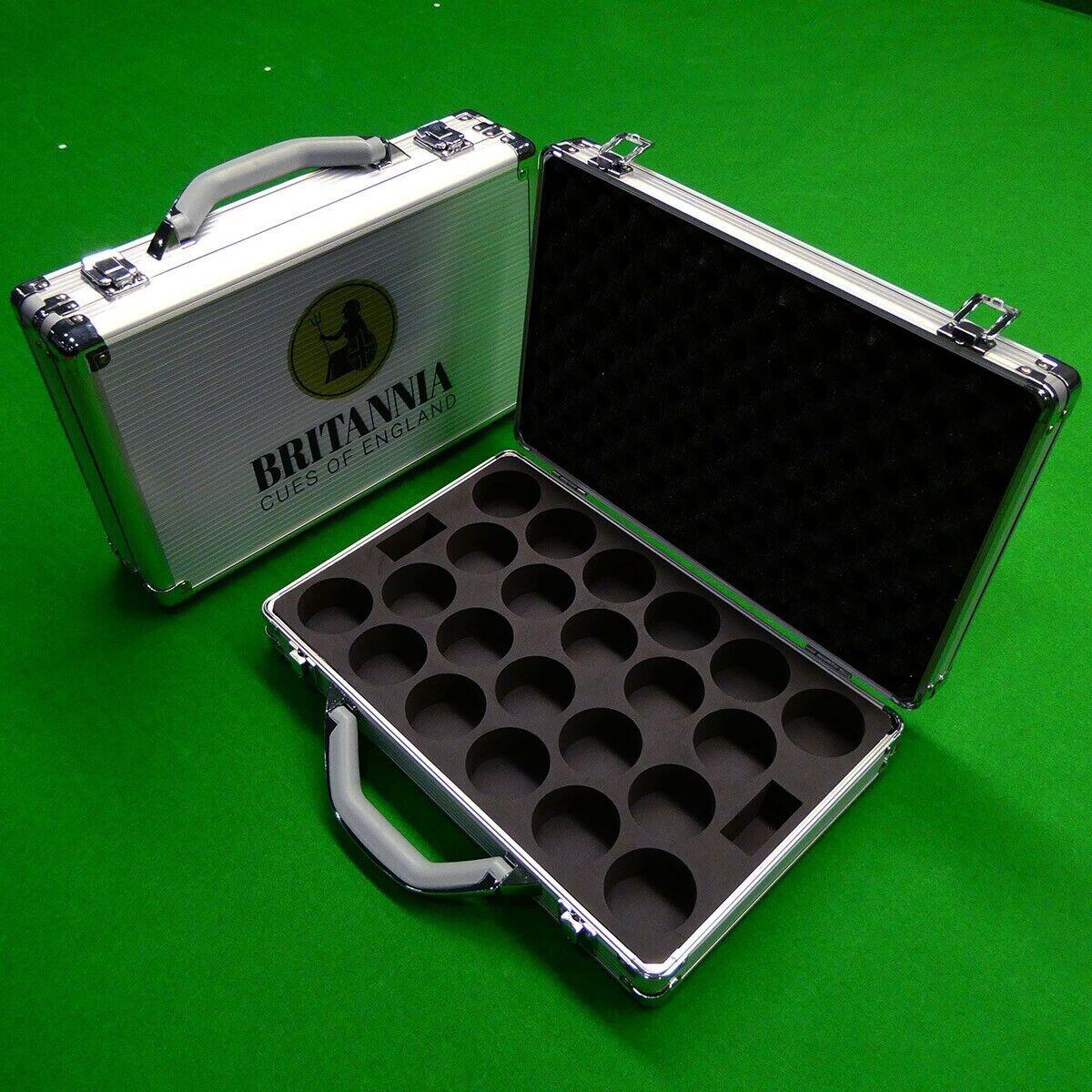BRITANNIA ALUMINIUM SNOOKER BALL CARRY CASE FOR FULL SIZE 2 1/16" BALLS 5/5