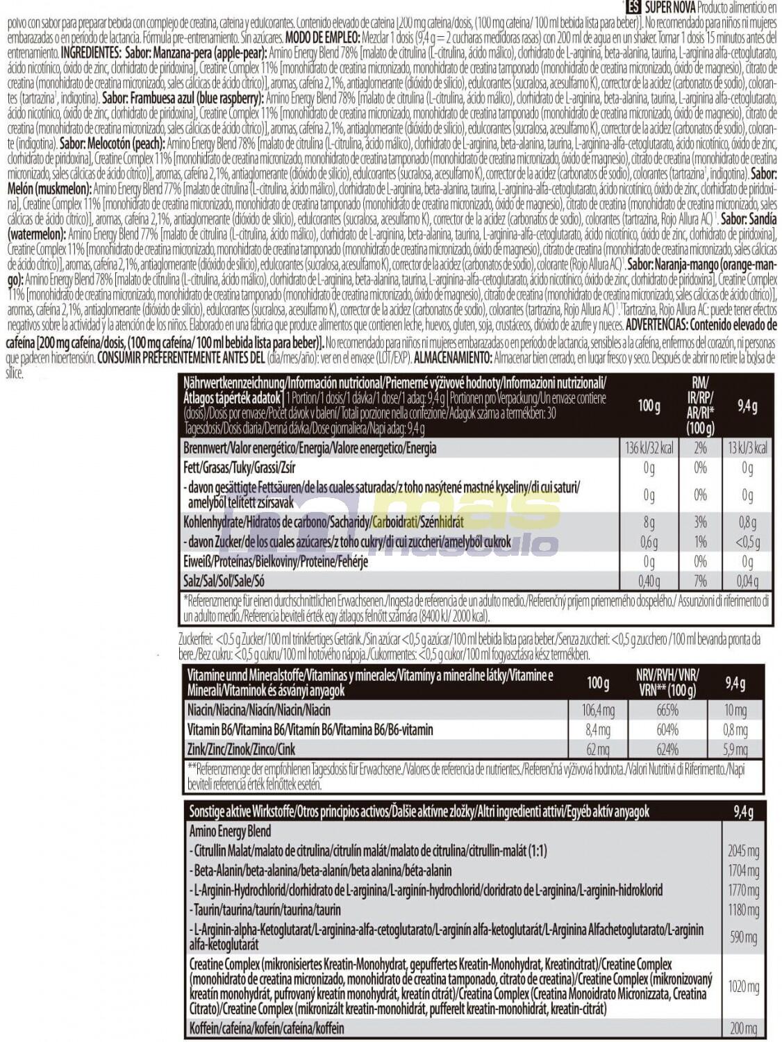 Pre-workout - Super Nova (282g) - Vissen 5/5