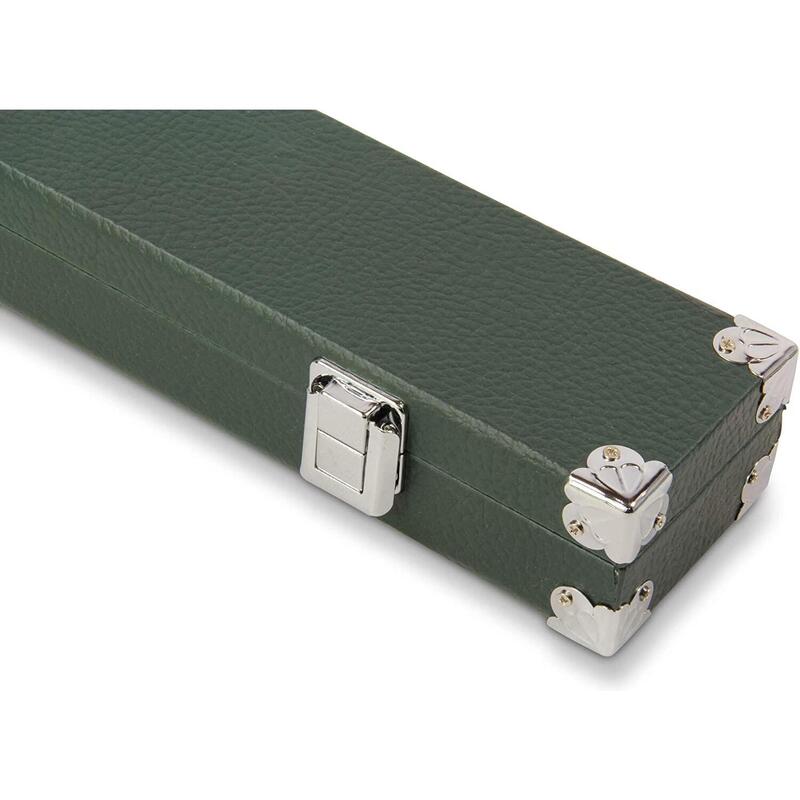 Funky Chalk Dark Green Reinforced Corners 2pc Snooker Cue Case Foam