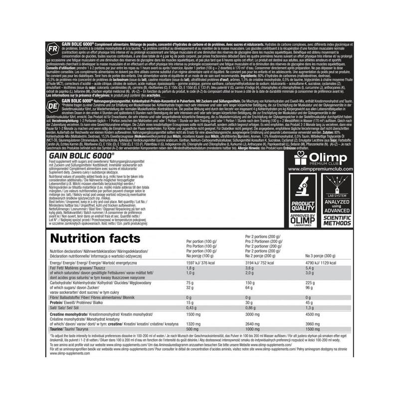 Gain Bolic 6000 OLIMP 1000 g  Czekolada