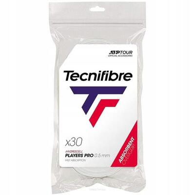 Bag of 30 white tecnifibre player pro overgrips