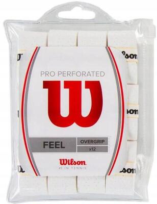 Wilson pro overgrip perforated 12pk white