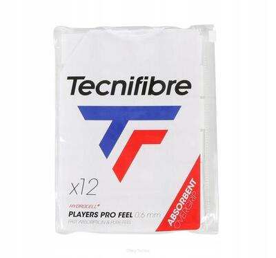 Bag of 12 white tecnifiber player pro overgrips