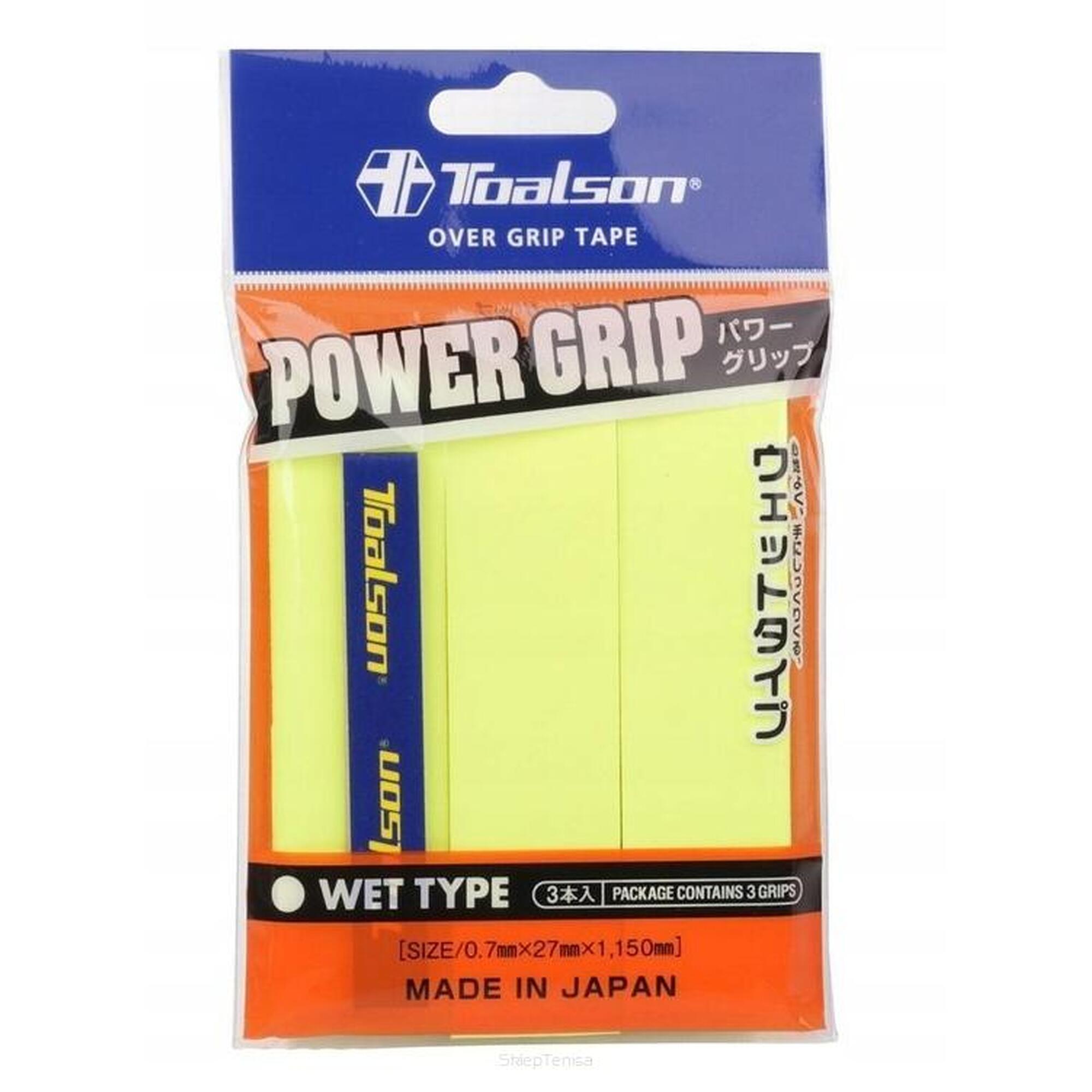 Owijka wierzchnia Toalson Power Grip 3P neon żółty