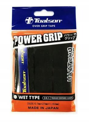 Toalson power grip 3 tennis padel - zwart