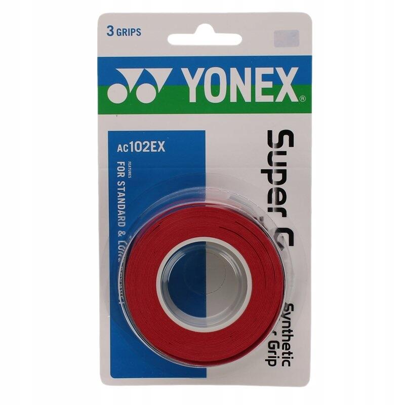 Owijka wierzchnia tenisowa Yonex Super Grap 3P czerwona