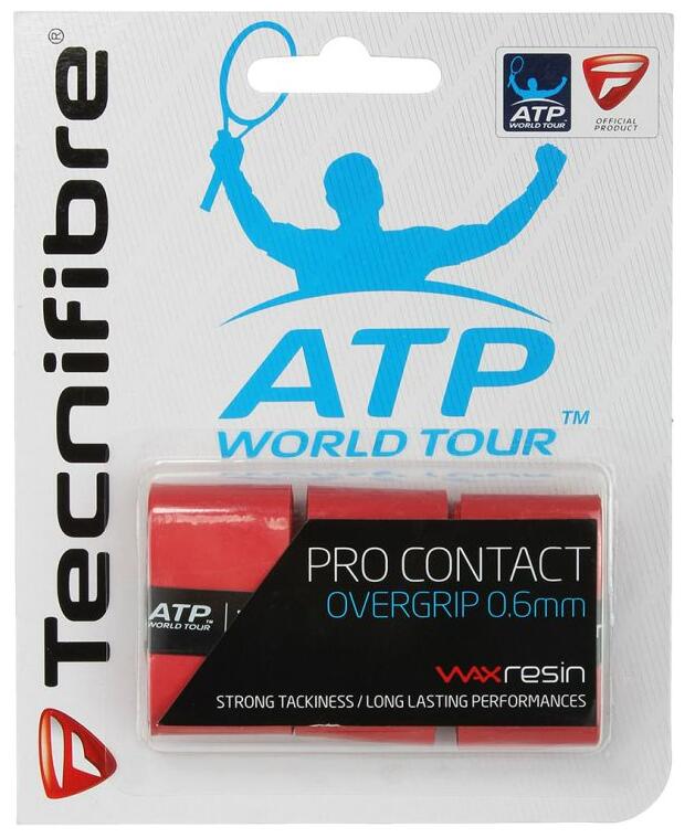 TECNIFIBRE Confezione Da 3 Overgrip Tecnifibre Contact Pro Rossi