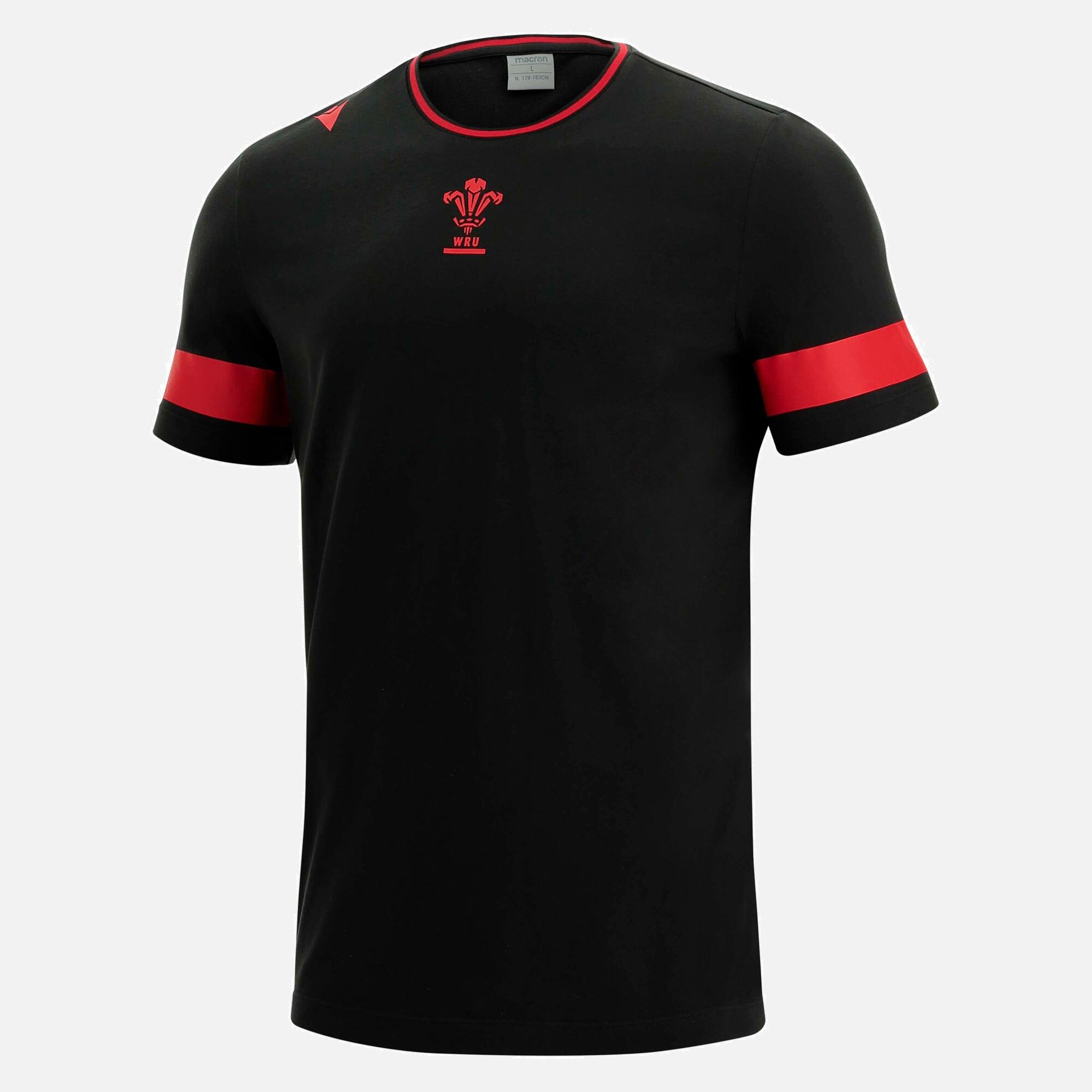 MACRON Wales Rugby WRU 21 Kids Travel LEISURE Shirt