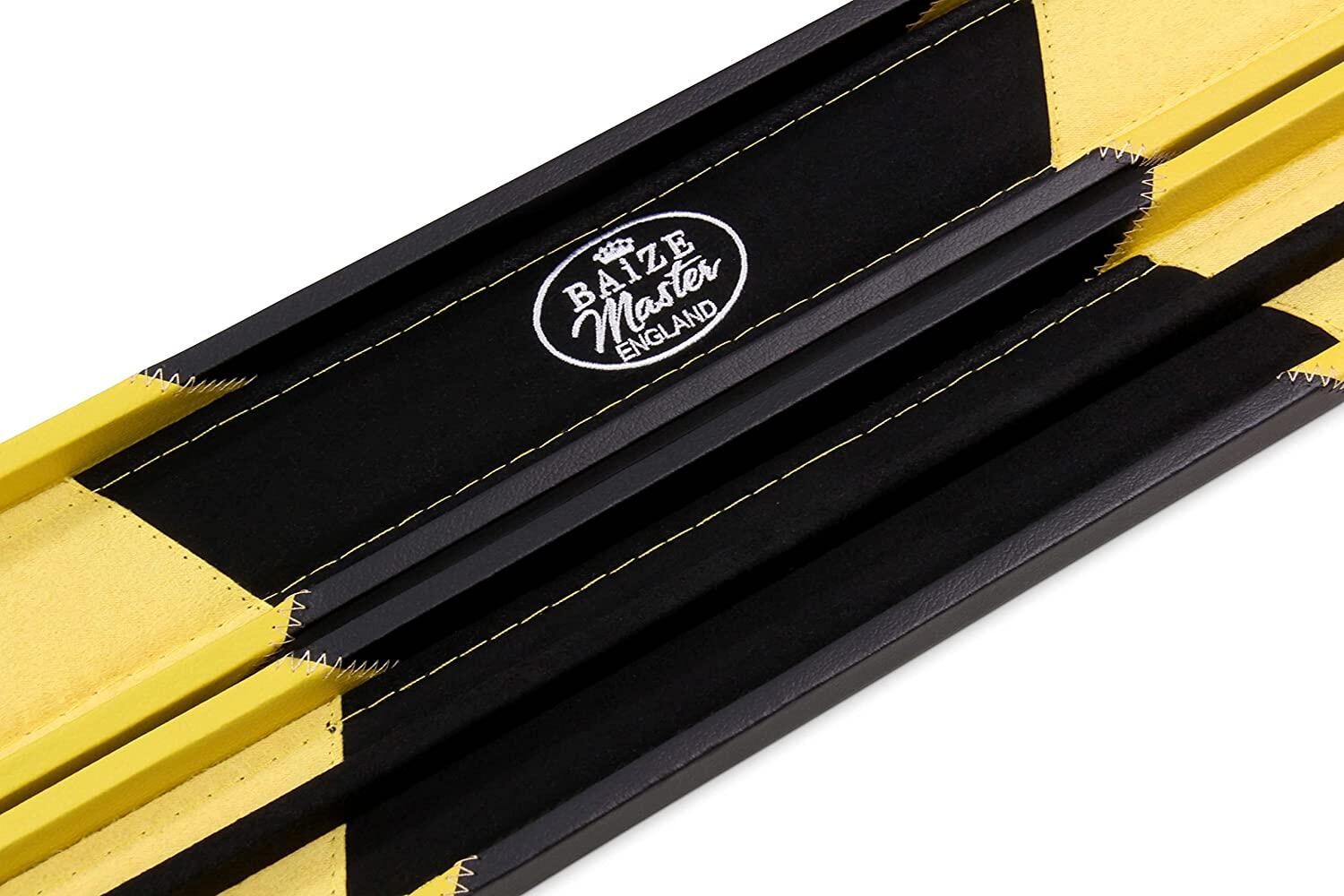 BAIZE MASTER YELLOW ARROW Deluxe 2pc Snooker Pool Cue Case with Matching Coloure 6/7