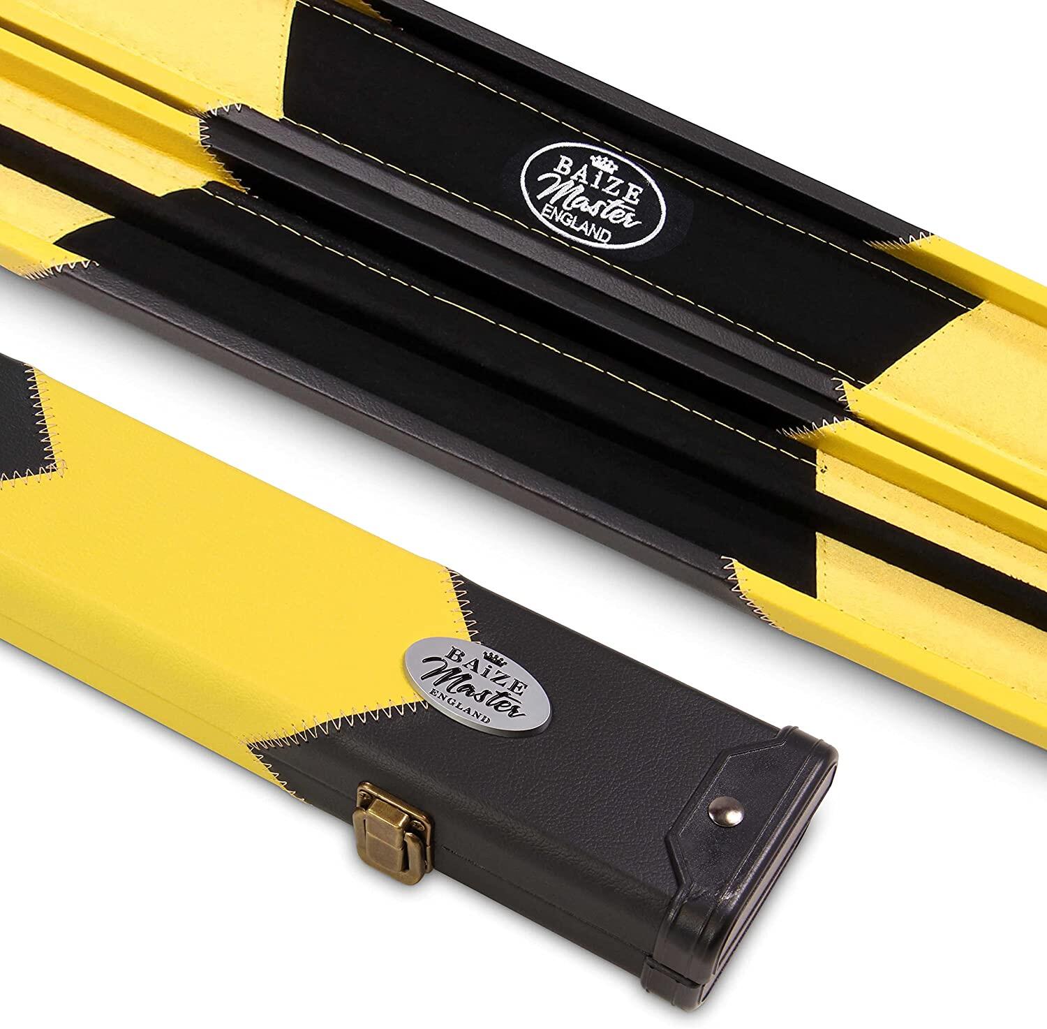 BAIZE MASTER YELLOW ARROW Deluxe 2pc Snooker Pool Cue Case with Matching Coloure 2/7