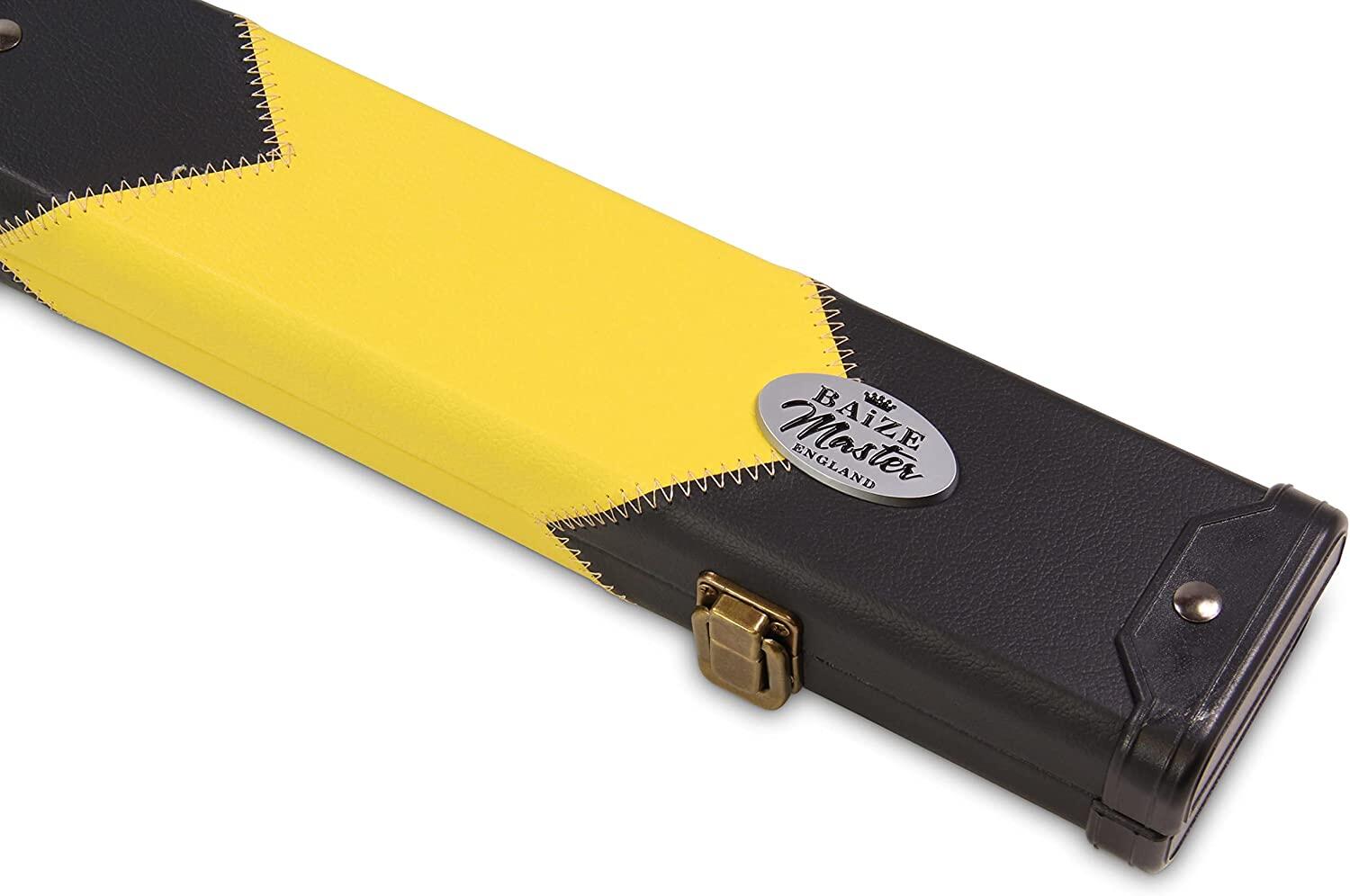 BAIZE MASTER YELLOW ARROW Deluxe 2pc Snooker Pool Cue Case with Matching Coloure 4/7