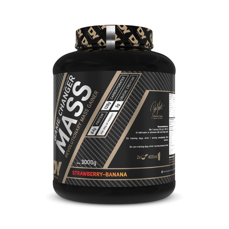 Gainer crestere masa musculara "Game Changer Mass", DY Nutrition, Capsuni si Ban