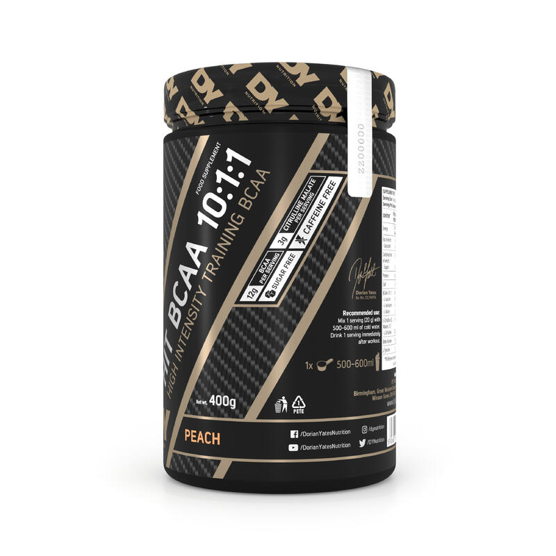 Aminoacizi pudra, Dorian Yates Nutrition HIT BCAA 10:1:1 Piersica 400 g