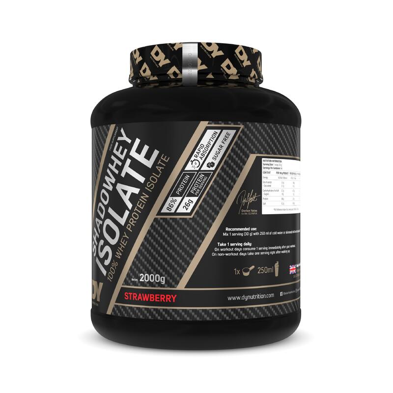 Proteina din Zer Shadowhey Isolate, Dorian Yates, Capsuni, 2kg - 66 de portii