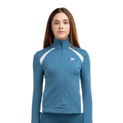 Drop shot frida sweatshirt met lange mouwen in blauw en roze