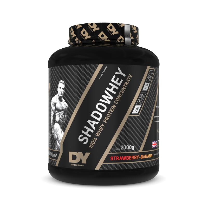 Proteina Concentrata din Zer Shadowhey, DY Nutrition, Capsuni si Banane