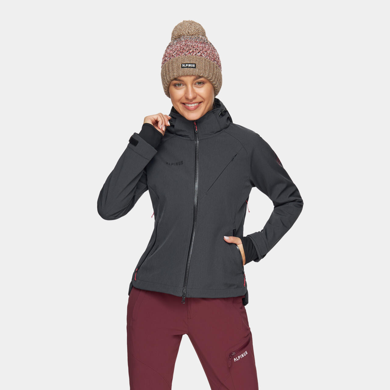 ALPINUS Softshelljacke Damen winddicht warm Bergwandern Alpinus Minthi
