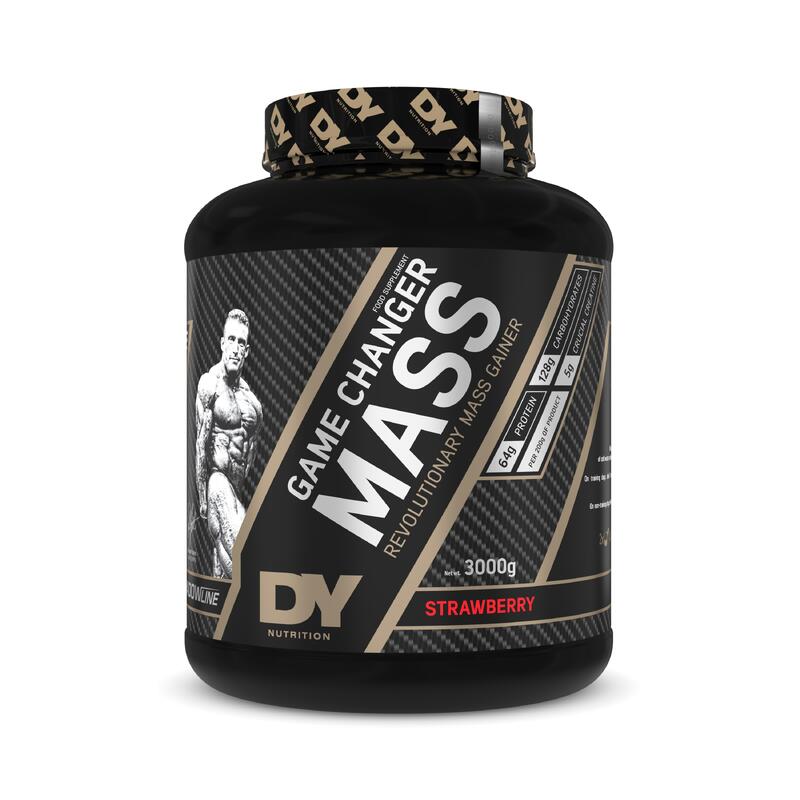 Gainer crestere masa musculara "Game Changer Mass", DY Nutrition, Capsuni, 3kg