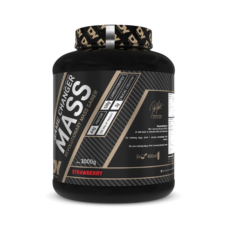 Gainer crestere masa musculara "Game Changer Mass", DY Nutrition, Capsuni, 3kg