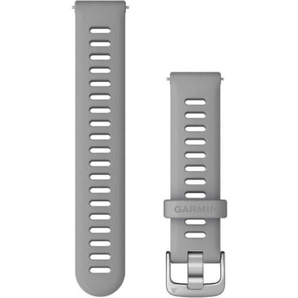 Correias de libertação rápida Garmin (18 mm) Cinzento pó com fivela prateada