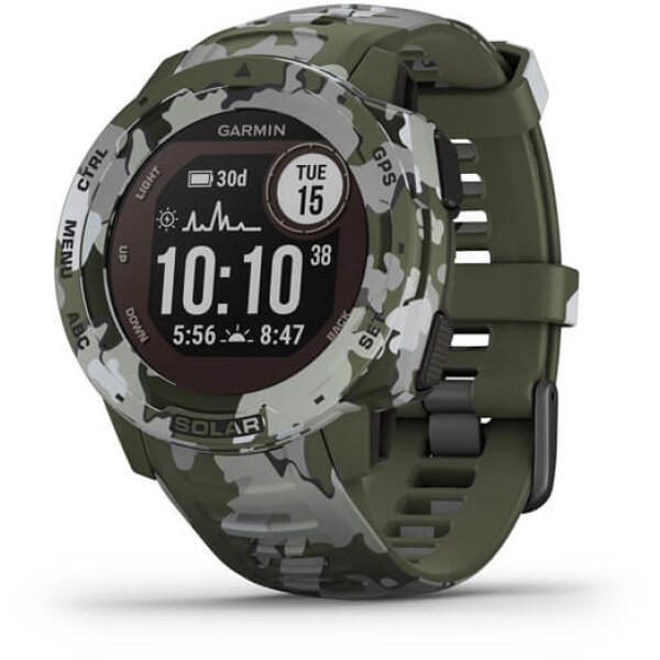 Garmin Instinct Solar Sports Watch GPS HRM Camo Edition Lichen Refurbished