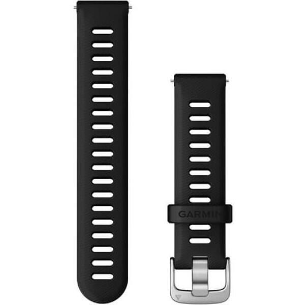 Correias de libertação rápida Garmin (18 mm) pretas com fivela prateada