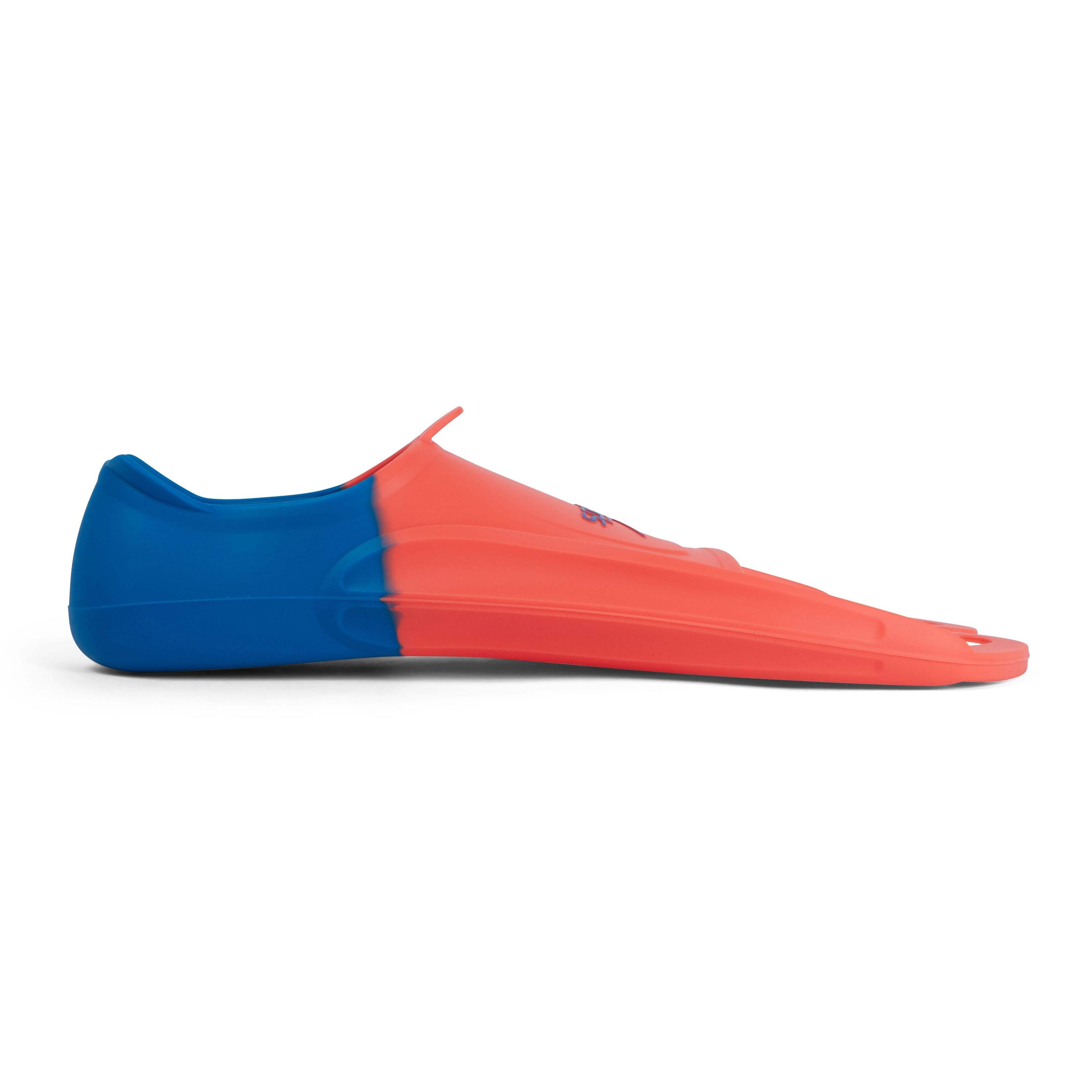 Speedo Training Fins - Fluro Tangerine/ Pool Blue/ Blue Flame 5/5