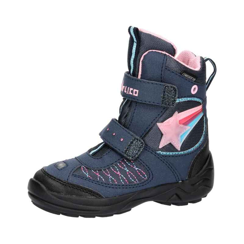 Winterstiefel blau wasserdicht Mädchen Snowboot Maline V Blinky