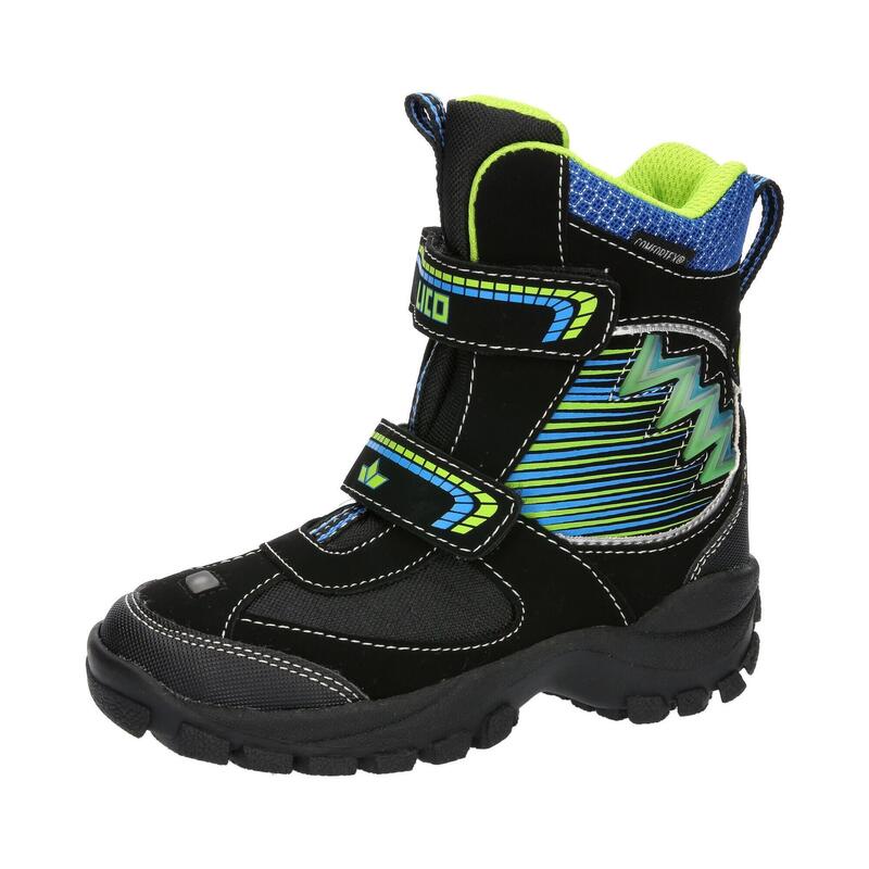 Winterboots schwarz wasserdicht Jungen Snowboot Glint V Blinky