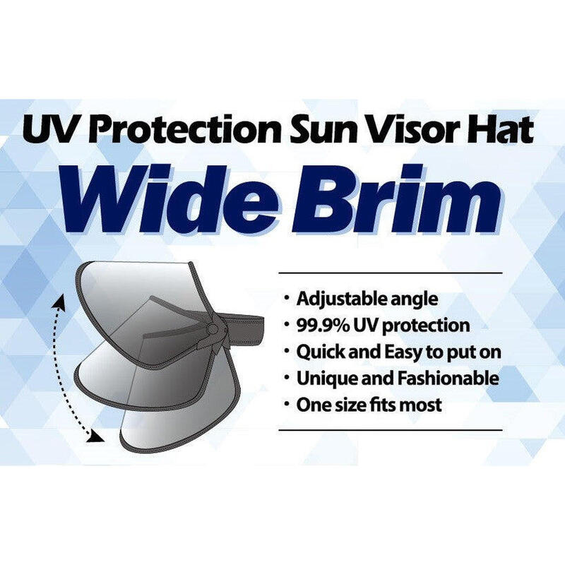 Wide Sun Adult Unisex Ventilated Outdoor Visor - Black