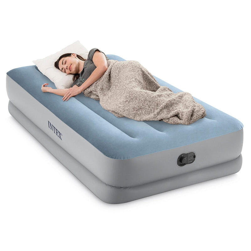 Twin Dura-Beam Inflatable Camping Mattress W/Fastfill Usb Pump - Grey