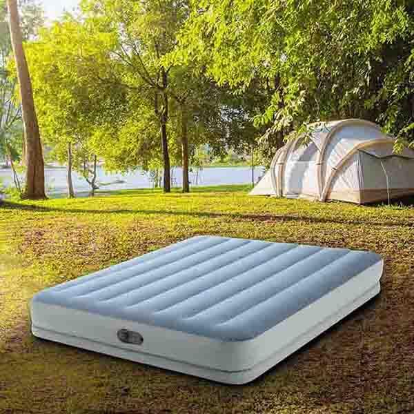 Queen Dura-Beam Comfort Airbed With Fastfill Usb Pump - Grey