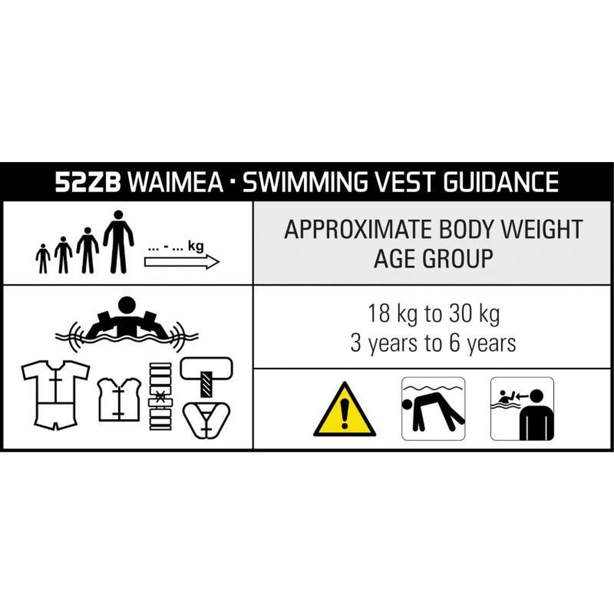 Vesta inot Waimea Animal, 3-6 Ani, 18-30 Kg, Portocaliu