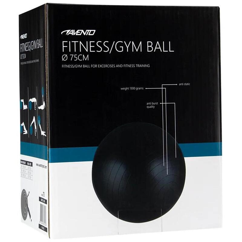 Minge fitness Avento 75 cm, negru