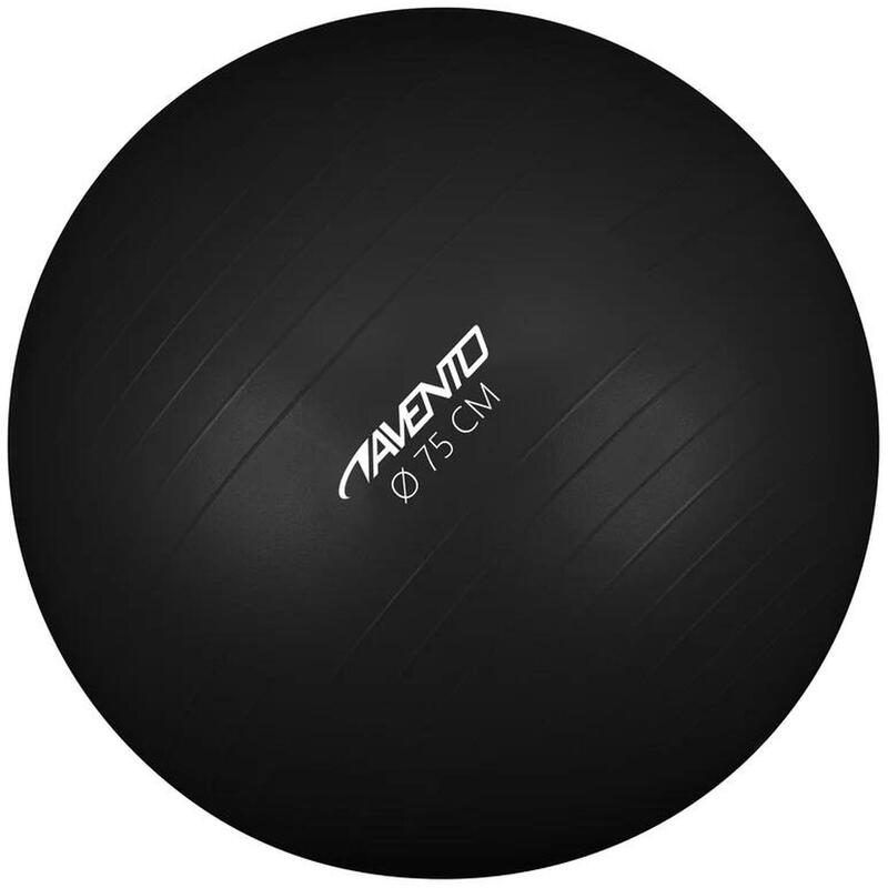 Minge Fitness Avento, 75 CM, Negru, 75 cm