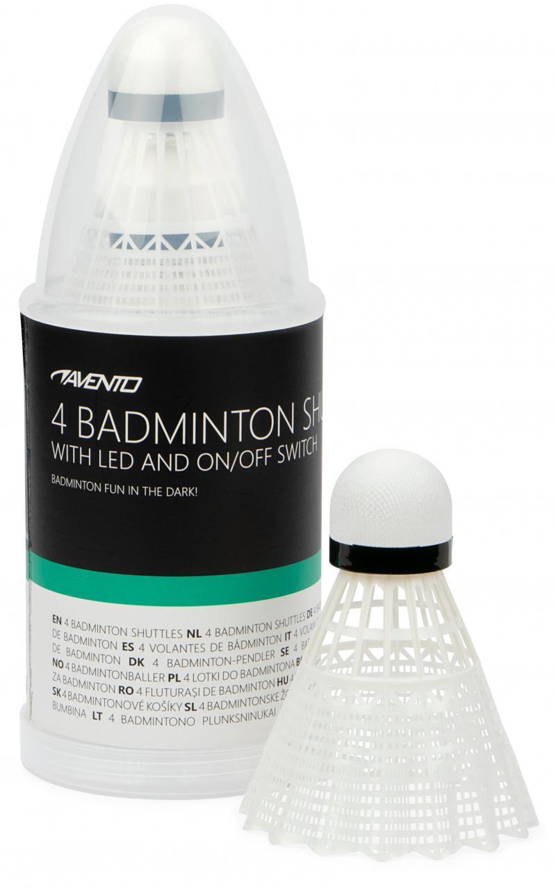 AVENTO 4 Badminton Shuttles met LED verlichting