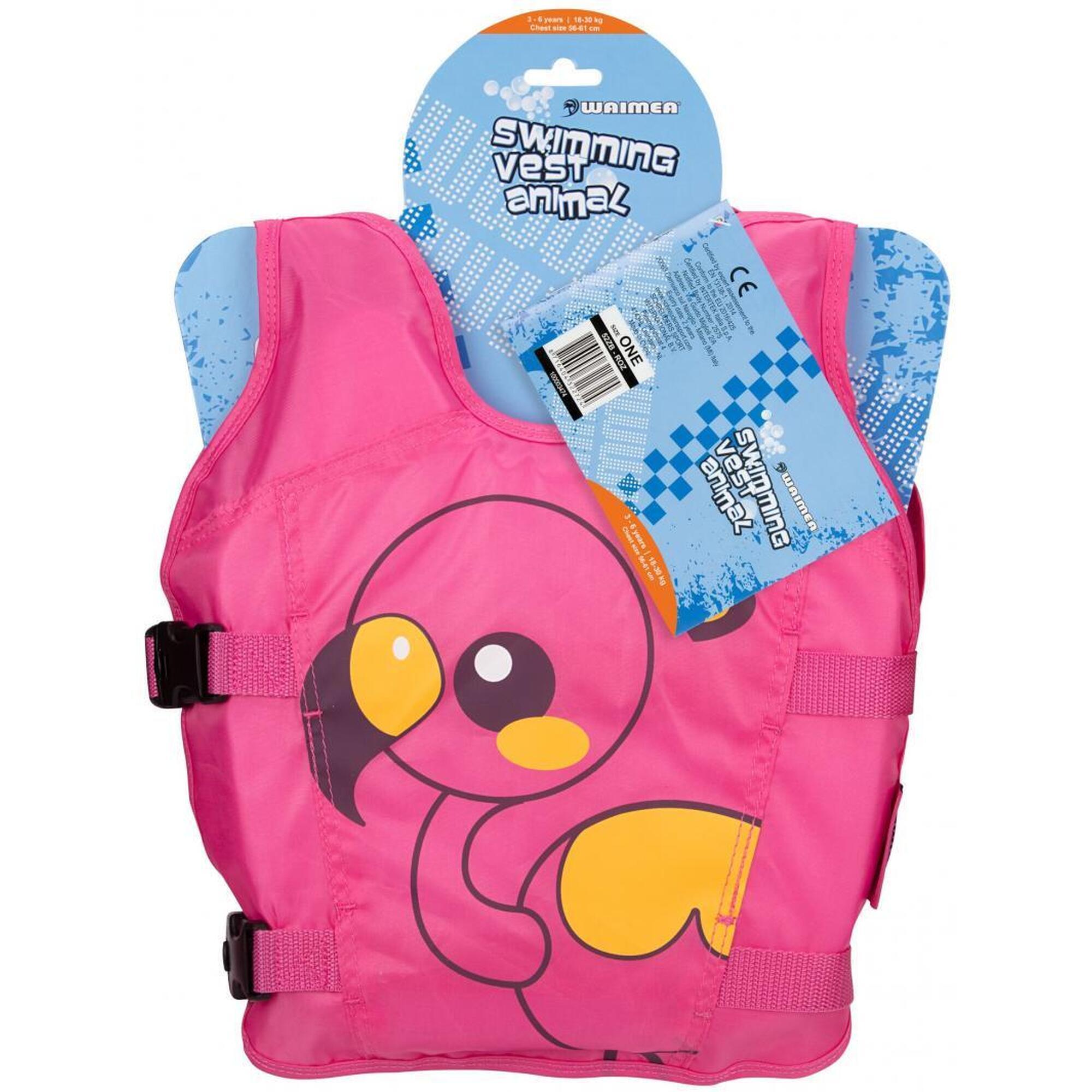 Vesta înot Waimea Animal copii 3–6 ani (18–30 kg) roz