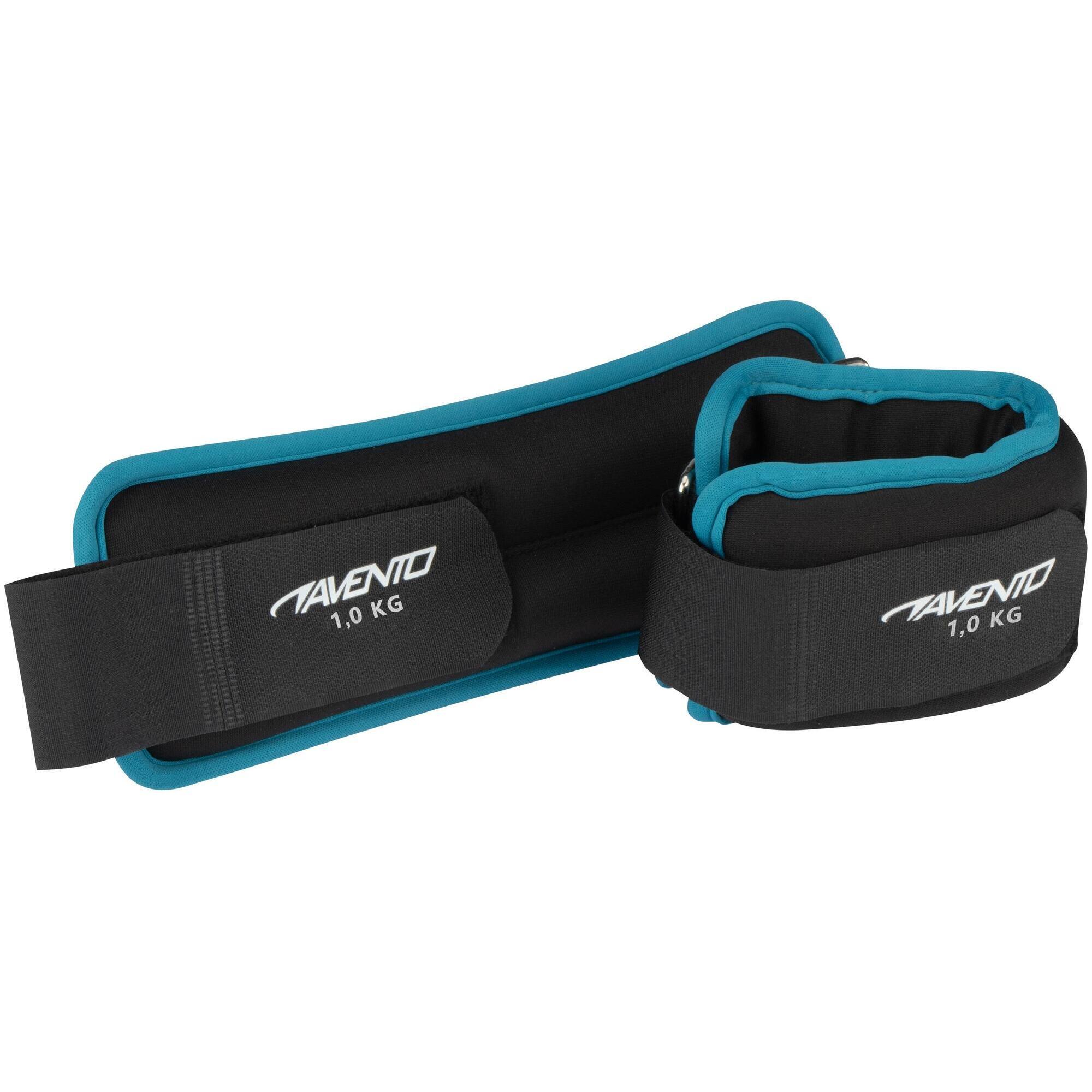 Avento - Poids Pour Chevilles/poignets - 1 Kg - 2 Pièces - Haltères Reglable - Bleu|noir - 2 Kg - Decathlon