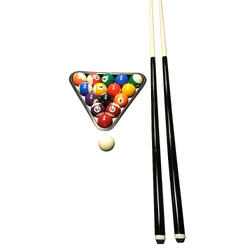 John West Billard Set pour débutants - boules + triangle + 2 queues