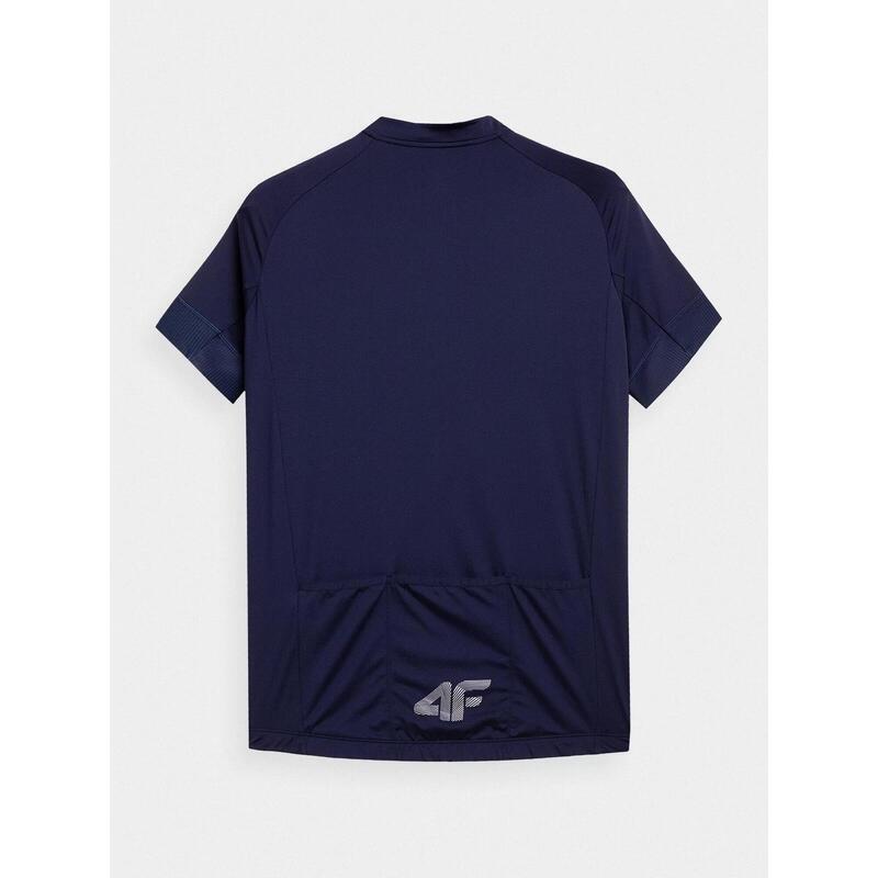 Tricou ciclism bărbați 4F, bleumarin, XL, UPF 50+, 3 buzunare