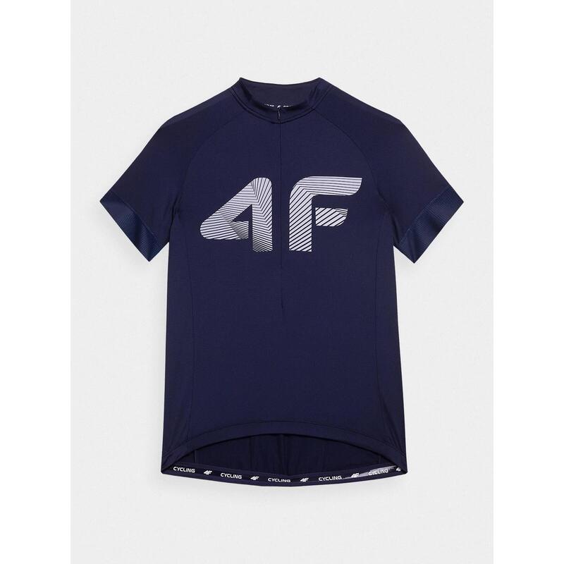 Tricou ciclism bărbați 4F, bleumarin, XL, UPF 50+, 3 buzunare