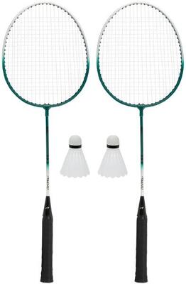 Badminton set - 2 rackets + 2 shuttles in draagtas