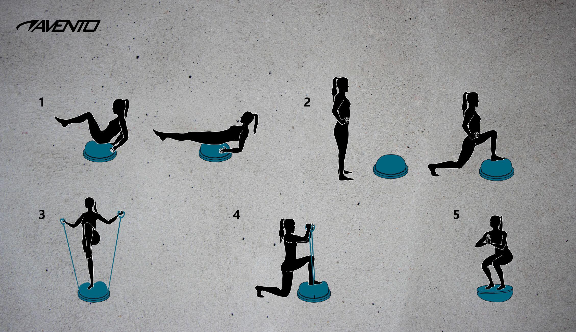 Balance trainer - 2 fasce di resistenza - diametro 58 cm 7/7