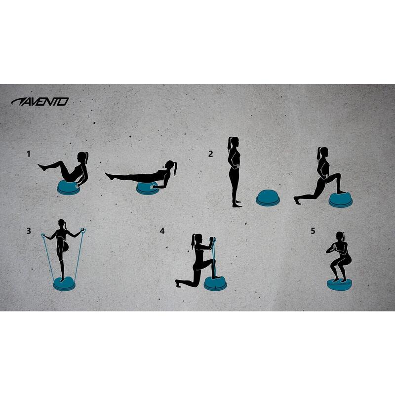 Minge Balance Trainer Avento, diametru 58 cm, negru/albastru, uni