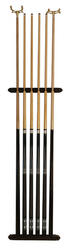 Set de billard - support mural + queues de billard + queues de pont