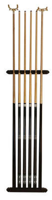 Billard Set - Wandhalterung + 4 professionelle Billardqueues + 2 Brückenqueues