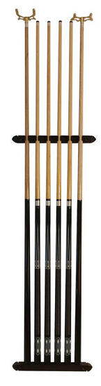 Billard Set - Wandhalterung + 4 professionelle Billardqueues + 2 Brückenqueues