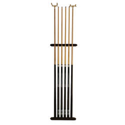 Set de billard - support mural + queues de billard + queues de pont