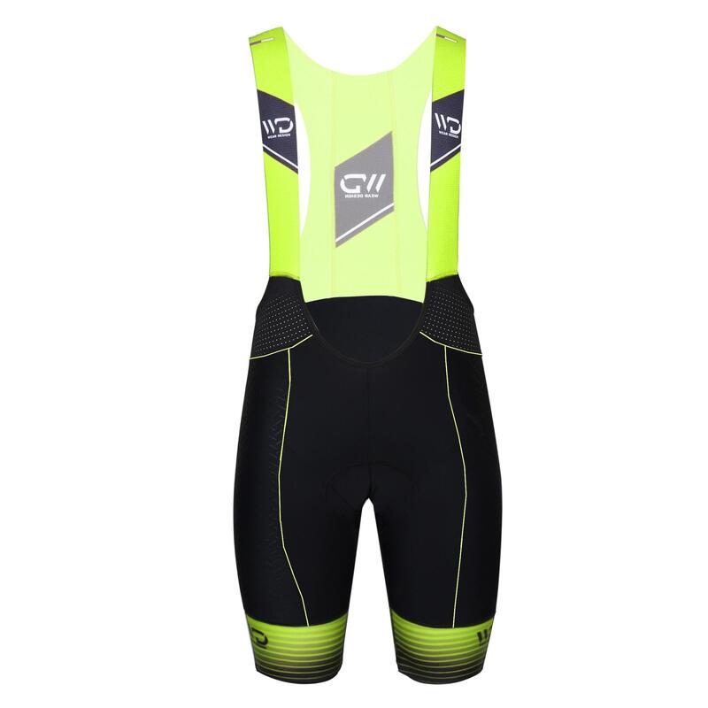 Calções de ciclismo WAVE para homem preto vermelho /amarelo